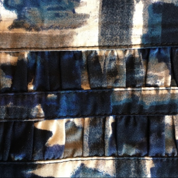 Ann Taylor Loft  blue/gray mini skirt - Picture 6 of 9